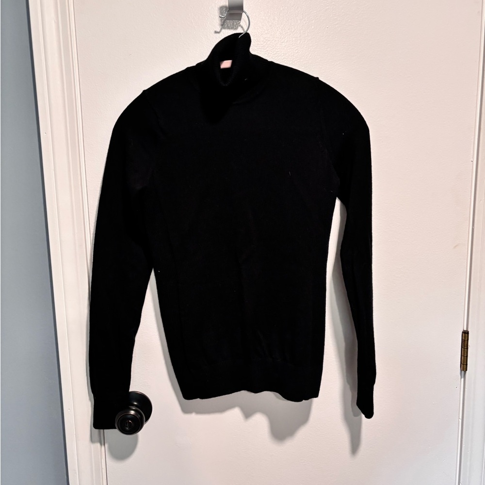 Merino wool Turtleneck Sweater in Black